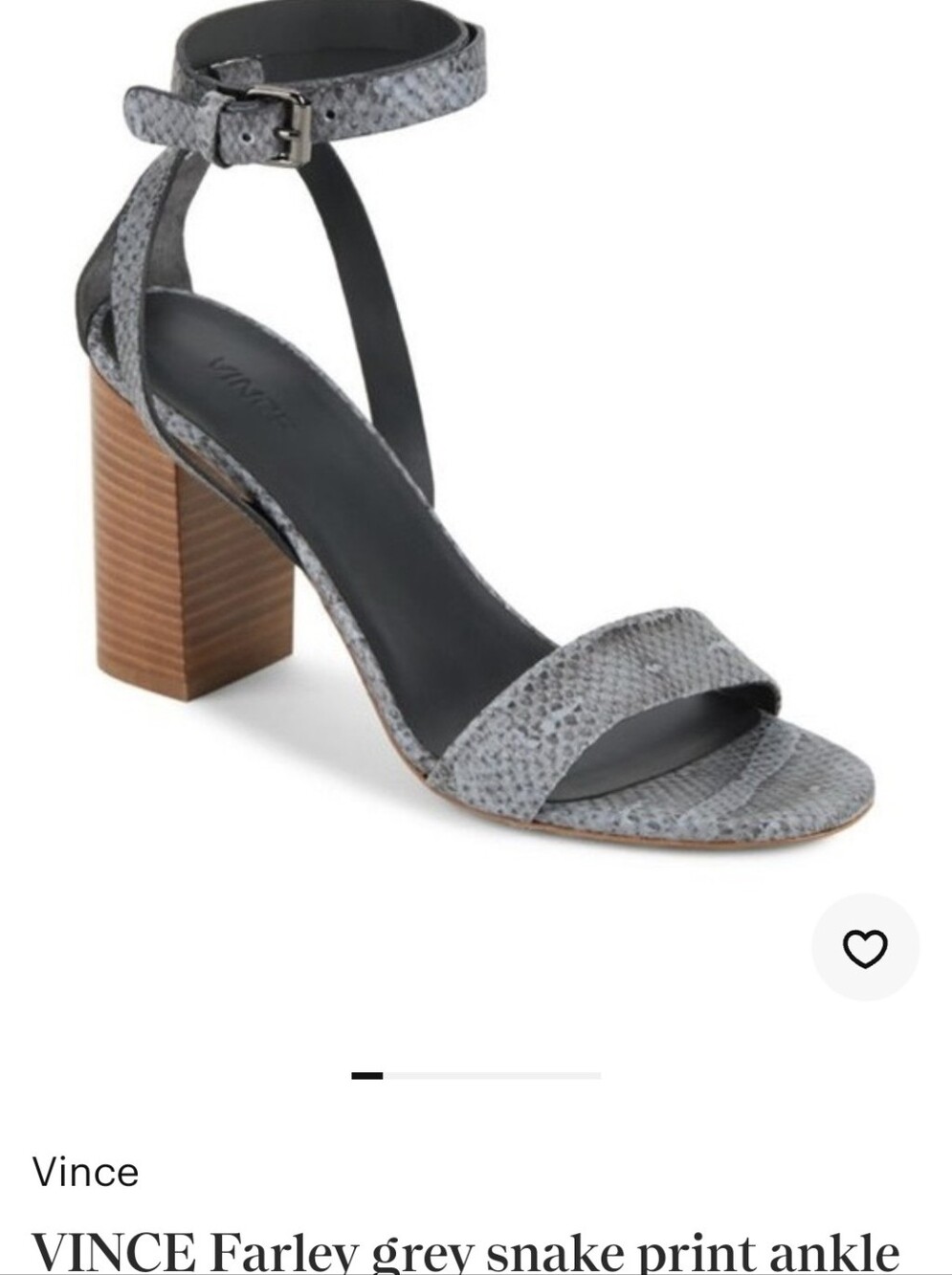 Vince.Farley.Size 10.Faux Snake Skin Print Heels